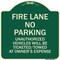 Signmission Fire Lane No Parking Unauthorized Vehicles Will Be Ticketed Towed at Owners Expense, G-1818-23993 A-DES-G-1818-23993 - alternate 1
